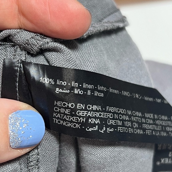 NEW condition ZARA LILLIAN GREY LINEN OVERSIZED JUMPSUIT S - Picture 12 of 12